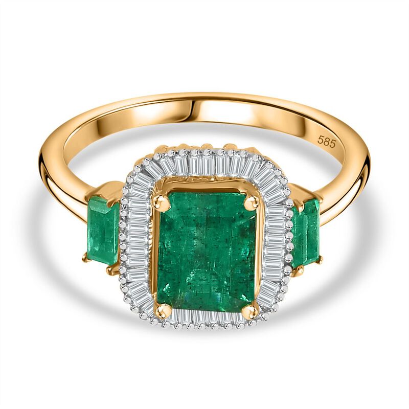 AAA Kagem Sambischer Smaragd und Diamant Ring, ca. 2,18 ct image number 0