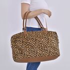 Weekender-Tasche aus supersoftem Mikroflanell und Kunst-Leder mit Leopardenmuster und verstellbarer Riemen, 54 x 37 x 18 cm image number 2