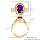 Afrikanischer Amethyst Ring Messing  (Größe 18.00) ca. 1,65 ct image number 6