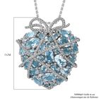 GP Amore Kollektion- Himmelblauer Topas, Zirkon und blauer Saphir-Anhänger mit 45cm Kette- 8,97 ct. image number 5