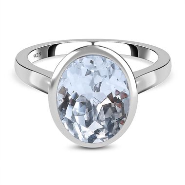 Golconda Diamant-Topas Ring, 925 Silber platiniert, ca. 6.00 ct