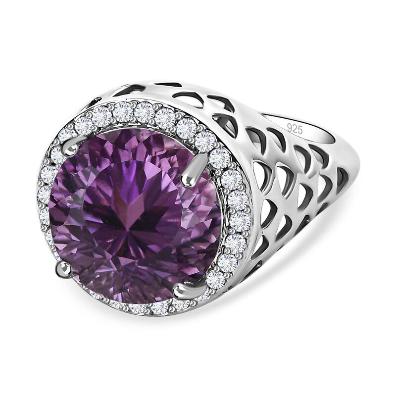 Afrikanischer Amethyst und Zirkon-Ring - 7,42 ct. image number 0