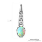 AA äthiopische Welo Opal und Zirkon Ohrringe, 925 Silber platiniert - 0,96 ct. image number 5