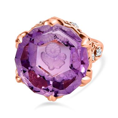 GP Italian Garden Kollektion- Rose De France Amethyst, Zirkon und blauer Saphir-Ring - 22,57 ct.