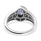 AAA Tansanit und Zirkon Halo Ring - 1,13 ct. image number 5