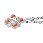 Designer Inspiriert XOXO Orange Zirkonia Schmuckset 925 Silber und Edelstahl image number 3