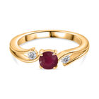 Afrikanischer Rubin und Zirkon-Ring - 0,97 ct. image number 0