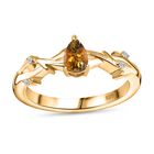 AA natürlicher goldener Tansanit und Zirkon Ring, ca. 0,45 ct. image number 3