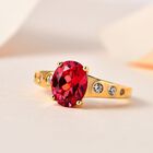 Labor Padparadscha Saphir und Zirkon Ring - 2,76 ct. image number 1