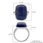 Lapislazuli Ring, Reiner Edelstahl, (Größe 17.00). ca. 35.00 ct image number 6