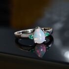 AA Natürlicher, äthiopischer Welo Opal und Kagem Sambischer Smaragd Ring, ca. 0,72 ct image number 2