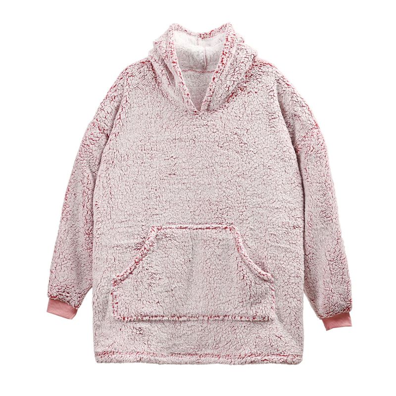 Kuscheliger Sherpa-Hoodie, Einheitsgröße, rosa image number 0