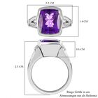 Lusaka Amethyst Ring, 925 Silber platiniert, (Größe 20.00) ca. 4.94 ct image number 6