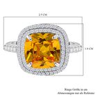 Gelber und weißer Zirkonia-Ring - 9,62 ct. image number 4