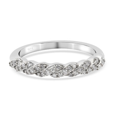 Diamant Ring 925 Silber platiniert  ca. 0,20 ct