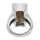 AAA Labradorit Ring, Edelstahl (Größe 16.00) ca. 11.88 ct image number 6