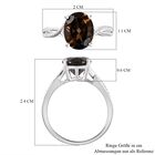 Rauchquarz-Ring, 925 Silber, ca. 2,42 ct image number 6