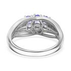 Tansanit und Diamant Ring, 925 Silber rhodiniert - 0,79 ct. image number 5