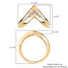 Moissanit Ring 925 Silber Gelbgold Vermeil (Größe 17.00) ca. 0,55 ct image number 6