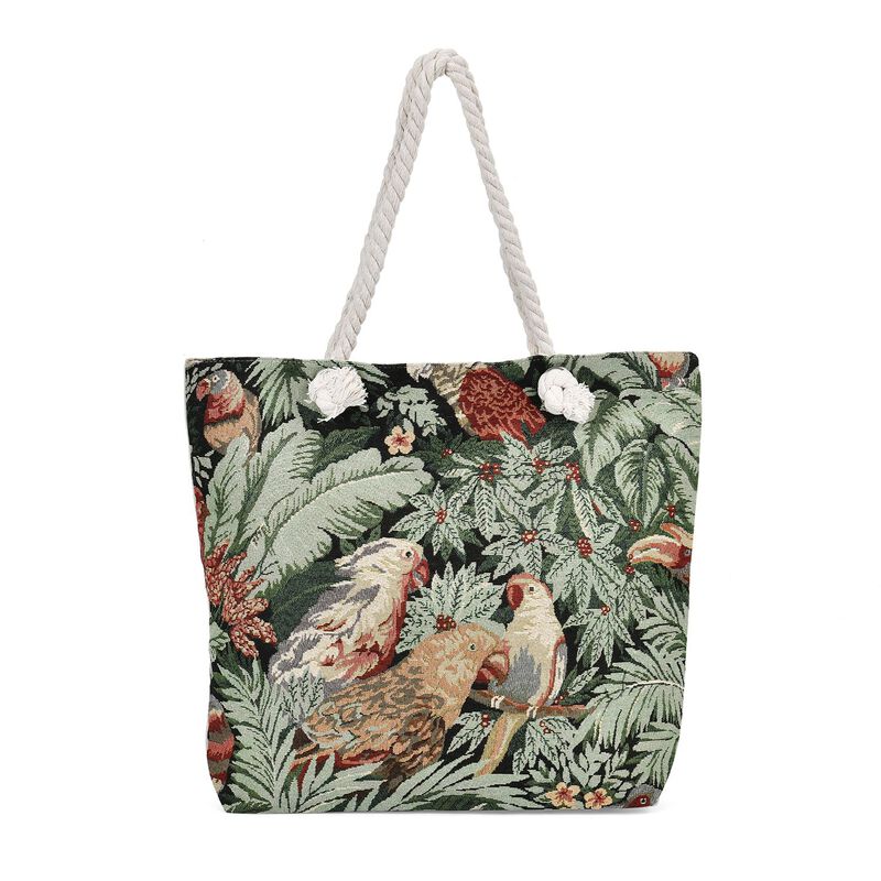 Kreative Tote Bag mit Papageiendruck image number 0