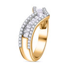 LUSTRO STELLA Weißer Zirkonia-Ring, 925 Silber Gelbgold Vermeil - 1,54 ct. image number 4