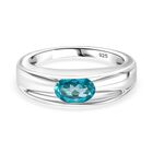 Paraiba Apatit Ring 925 Silber platiniert (Größe 18.00) ca. 0.91 ct image number 0