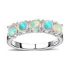 AA Natürlicher, äthiopischer Welo Opal Ring 925 Silber platiniert (Größe 16.00) ca. 0,83 ct image number 4