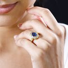 Tansanit-Farbe Quarz und Zirkon Ring - 2,80 ct. image number 2