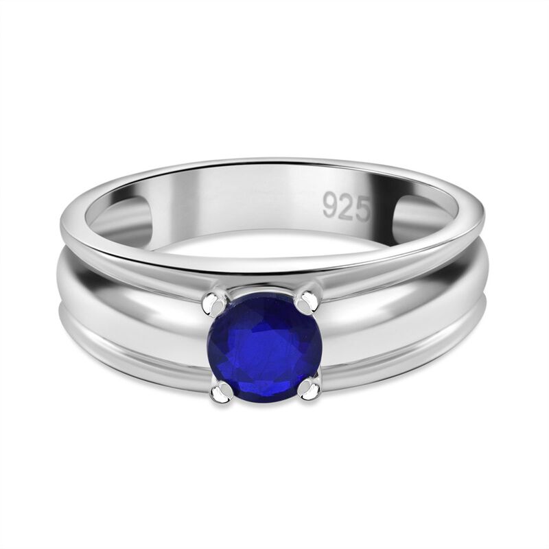 Blauer Spinell Ring, 925 Silber rhodiniert (Größe 17.00) ca. 0.59 ct image number 0