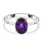 AAA Natürlicher, marokkanischer Amethyst-Ring, 925 Silber platiniert  ca. 1,80 ct image number 0