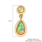 AA Natürlicher, äthiopischer Welo Opal Ohrringe 925 Silber 750 Gelbgold Vermeil ca. 1,33 ct. image number 4