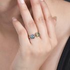 Himmelblauer Topas und Peridot-Ring - 1,79 ct. image number 2