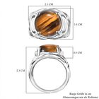 Tigerauge Ring Messing (Größe 17.00) ca. 6,82 ct image number 6