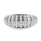 Lustro Stella - Weißer Zirkonia Ring, 925 Silber platiniert, ca. 1.16 ct image number 0