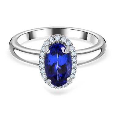 RHAPSODY AAAA Tansanit und VS EF Diamant Ring in 950 Platin - 1,84 ct.