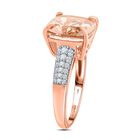 LUXORO AAA Morganit und Diamant Ring in 585 Roségold - 6,65 ct. image number 7