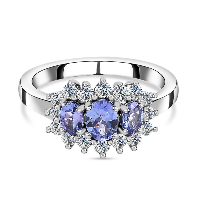 AA Tansanit und Zirkonia Ring - 1.26ct. image number 0