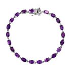 Afrikanischer Amethyst Armband ca. 19 cm 925 Silber platiniert ca. 8,82 ct. image number 0