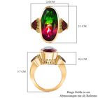 Wassermelonen Quarz Triplett und Multi-Edelstein-Ring - 10,91 ct. image number 6