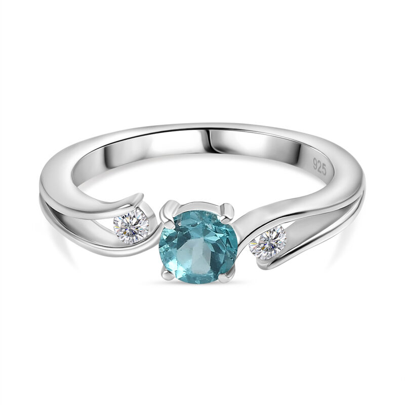 Blauer Apatit und Zirkon-Ring - 0,78 ct. image number 0