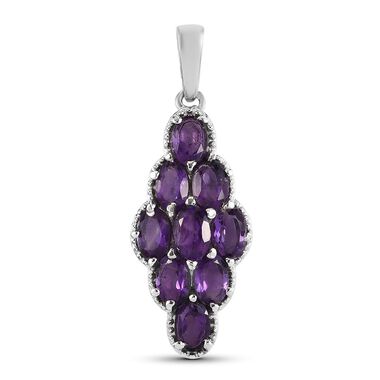 Afrikanischer Amethyst Anhänger Edelstahl ca. 3,59 ct