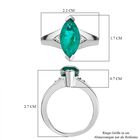 Smaragd Triplett Quarz und Zirkon Ring- 3,33 ct. image number 6