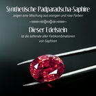 GP Trifono Kollektion- Synthetische Padparadscha-Saphir, Zirkon und blaue Saphir-Halskette, 45cm - 36,80 ct. image number 3