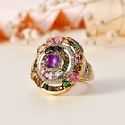 GP Celestial Dream Kollektion- Multi-Turmaline, afrikanischer Amethyst, Zirkon und blauer Saphir-Ring - 6,03 ct. image number 1