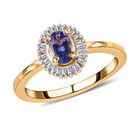 AAA Tansanit und Diamant Ring - 0,61 ct. image number 4