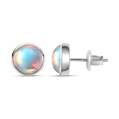 AAAA natürliche, äthiopische Welo Opal-Ohrringe in 950 Platin - 2,74 ct.