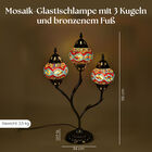 Mosaikglas Tischlampe, bunt image number 1