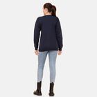 100% Baumwolle Damen Strick Sweatshirt, Größe 38, Dunkelblau image number 1