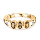 AA natürlicher goldener Tansanit und Zirkon-Ring - 0,80 ct. image number 0