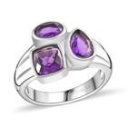 Afrikanischer Amethyst Ring Edelstahl (Größe 17.00) ca. 2,06 ct image number 3